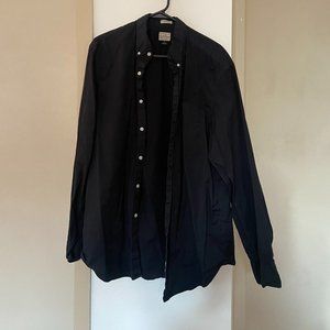 JCrew Black Long Sleeve Button Down Shirt - Men's Large
